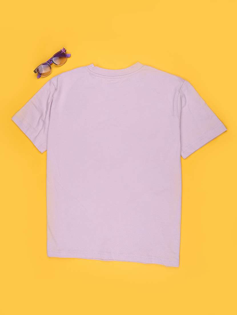 girls solid round neck regular tee - 22302797 -  Standard Image - 2