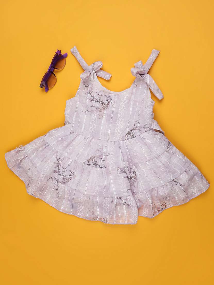 girls printed sleeveless frock - 22302913 -  Standard Image - 2