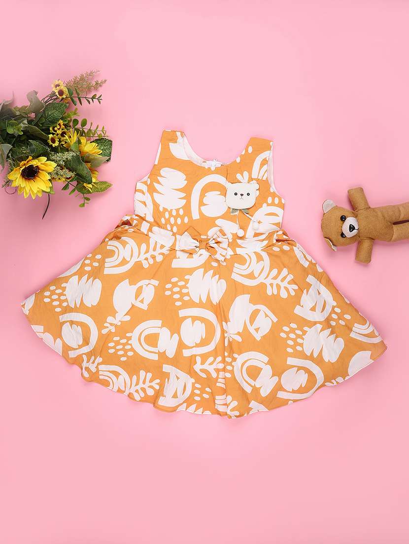 girls printed sleeveless frock - 22302926 -  Standard Image - 2