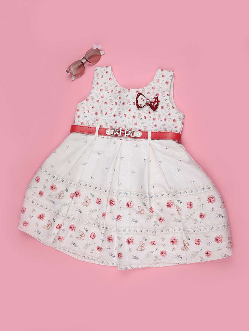 girls floral printed sleeveless frock - 22302930 -  Standard Image - 2