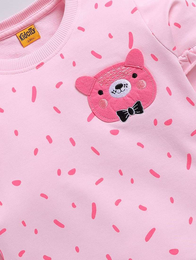 girls printed long sleeve sweatshirt - 22303012 -  Standard Image - 2