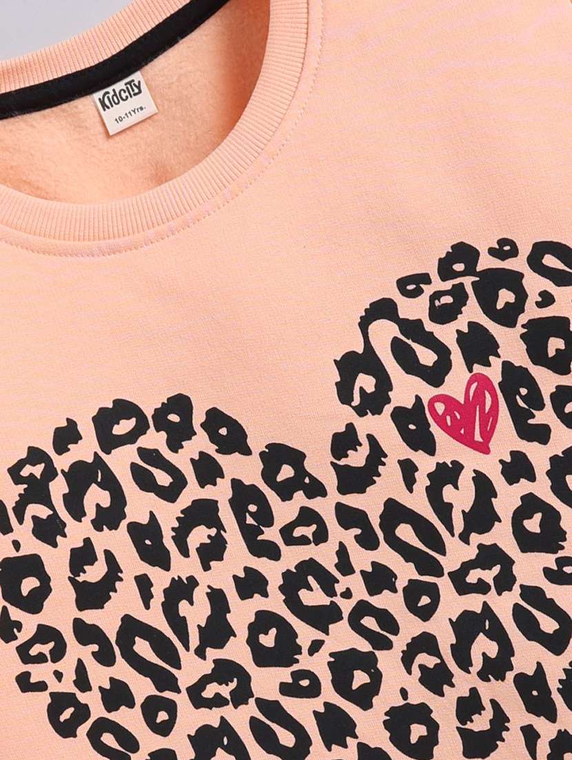 girls printed long sleeve sweatshirt - 22303013 -  Standard Image - 2