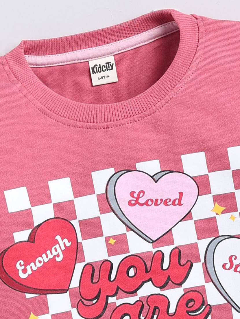 girls printed long sleeve sweatshirt - 22303014 -  Standard Image - 2