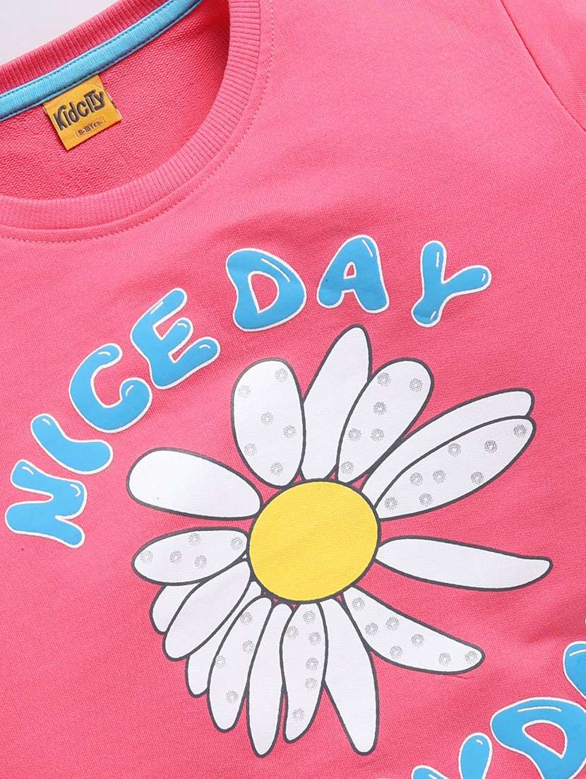 girls printed long sleeve sweatshirt - 22303021 -  Standard Image - 2