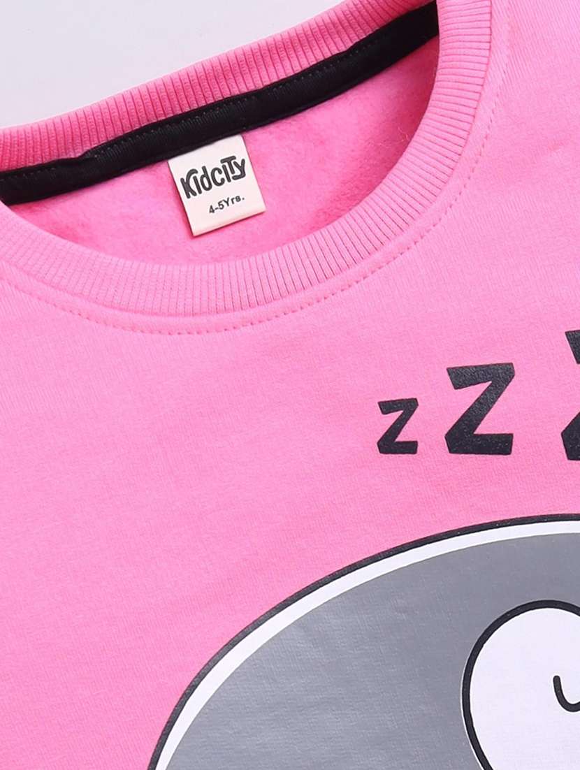 girls printed long sleeve sweatshirt - 22303024 -  Standard Image - 2