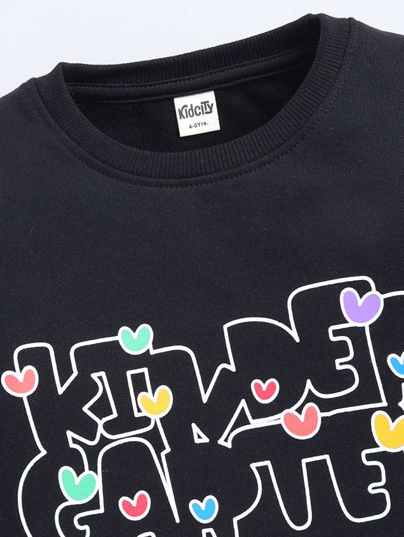 girls printed long sleeve sweatshirt - 22303027 -  Standard Image - 2