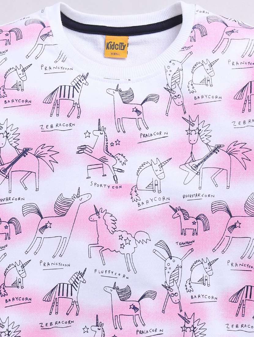 girls printed long sleeve sweatshirt - 22303039 -  Standard Image - 2