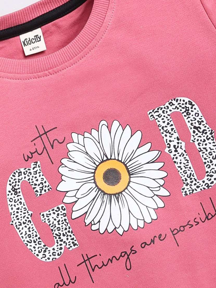 girls printed long sleeve sweatshirt - 22303043 -  Standard Image - 2