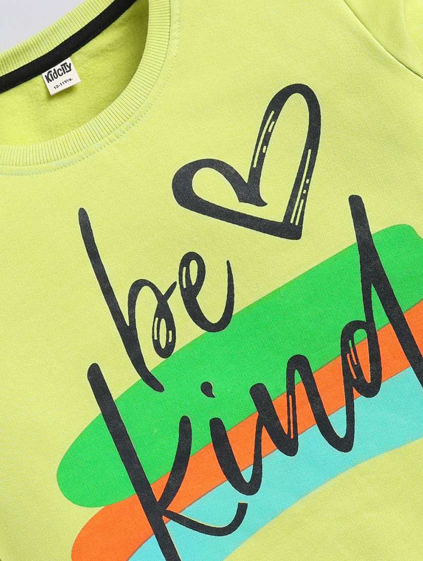 girls front print long sleeve sweatshirt - 22303044 -  Standard Image - 2