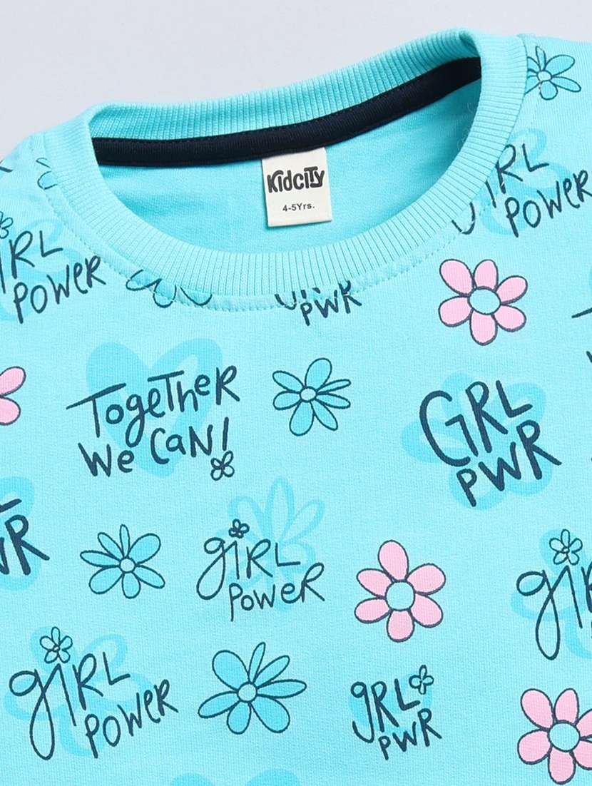 girls all over print long sleeve sweatshirt - 22303053 -  Standard Image - 2