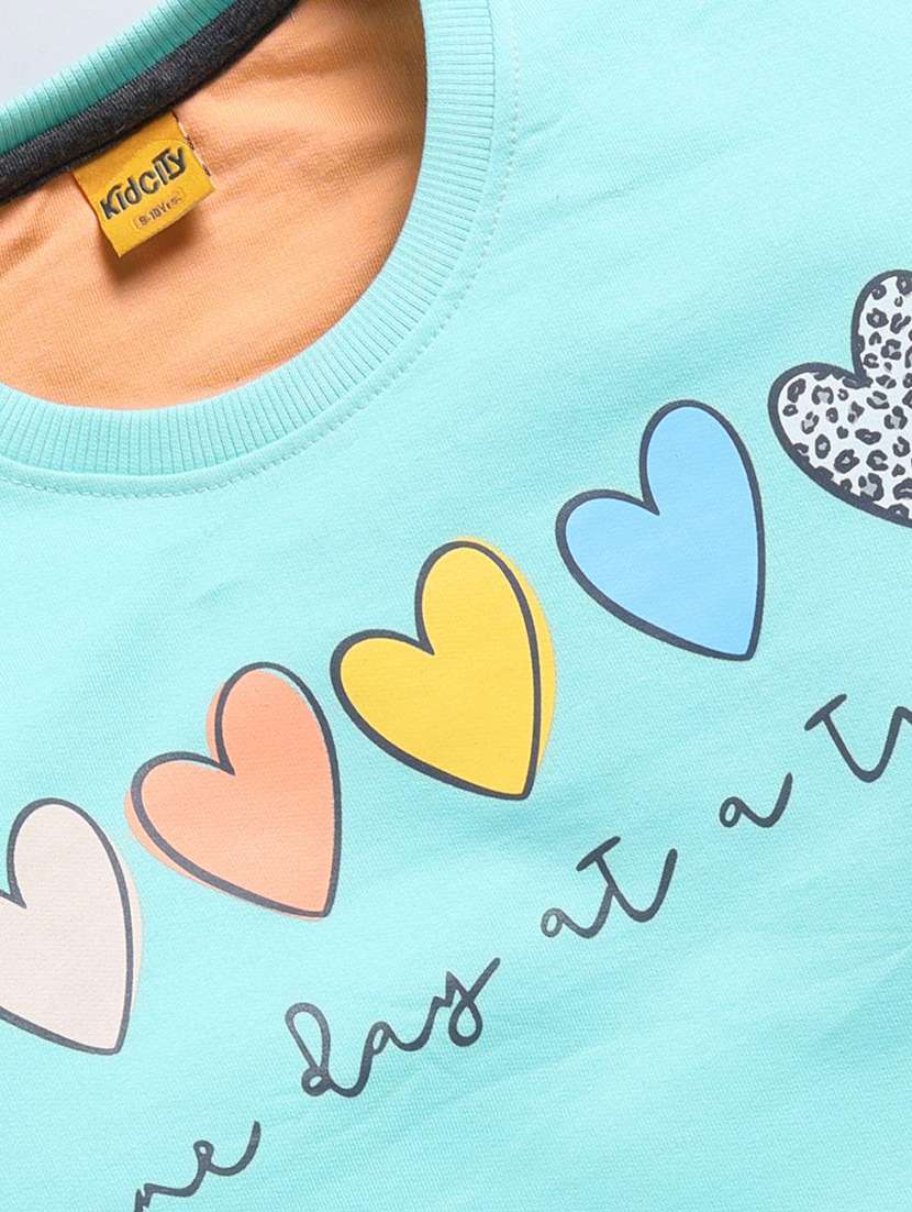 girls chest print long sleeve sweatshirt - 22303055 -  Standard Image - 2