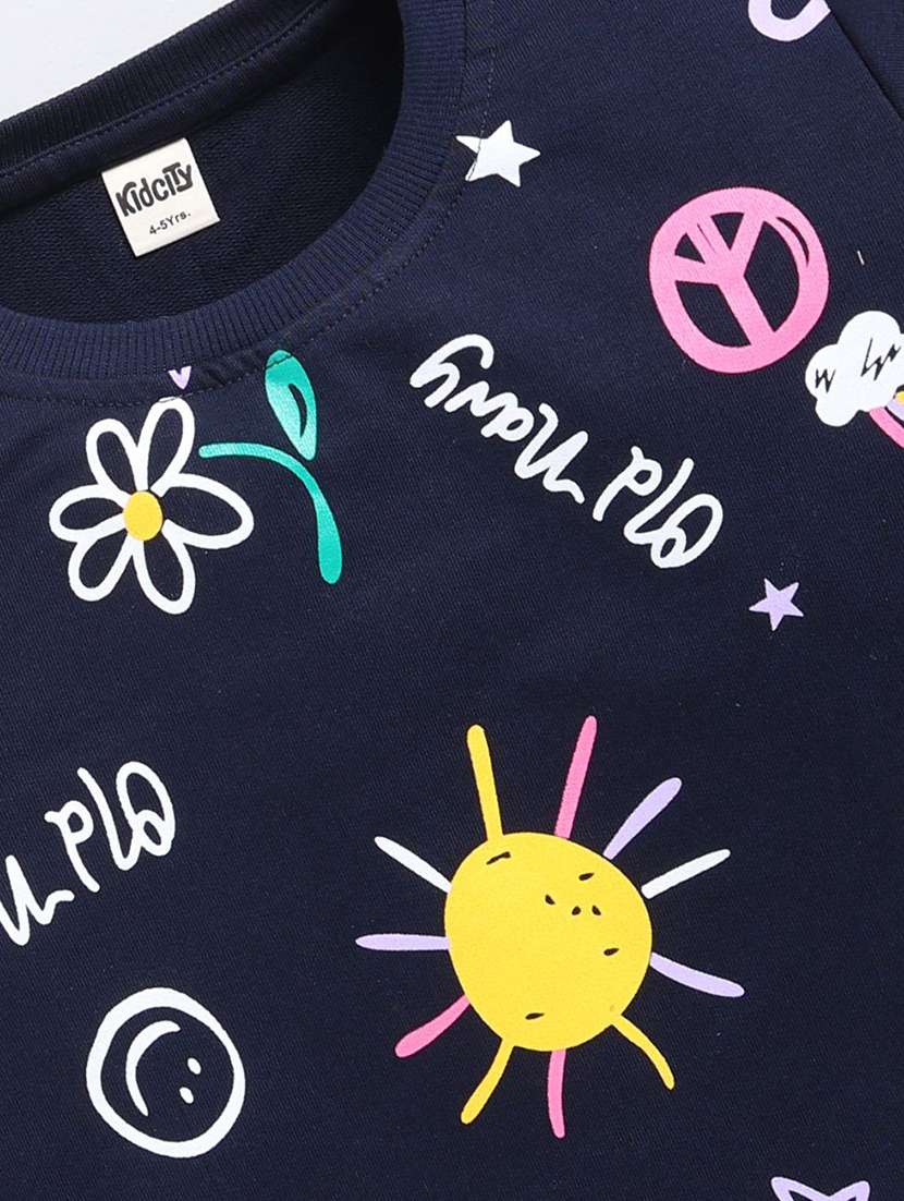 girls all over print long sleeve sweatshirt - 22303063 -  Standard Image - 2