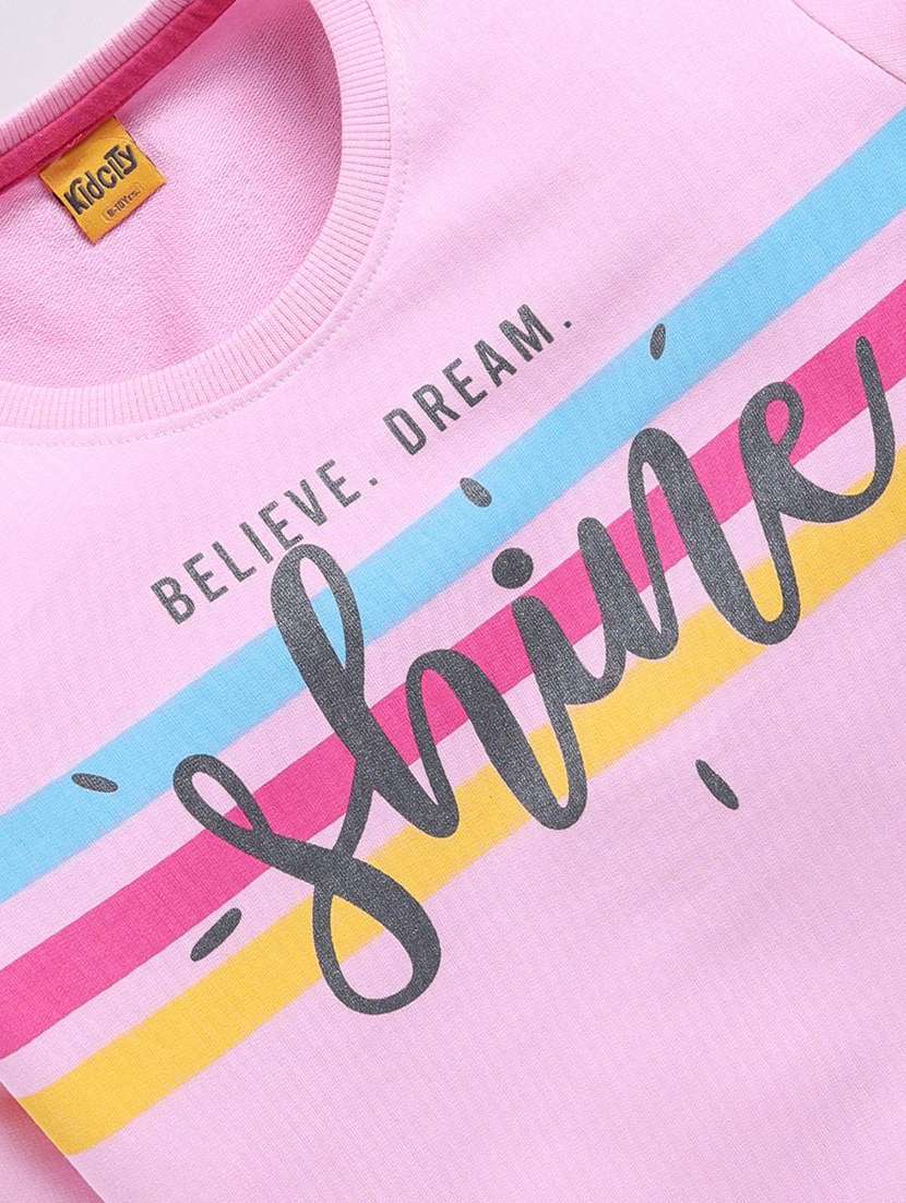 girls chest print long sleeve sweatshirt - 22303087 -  Standard Image - 2