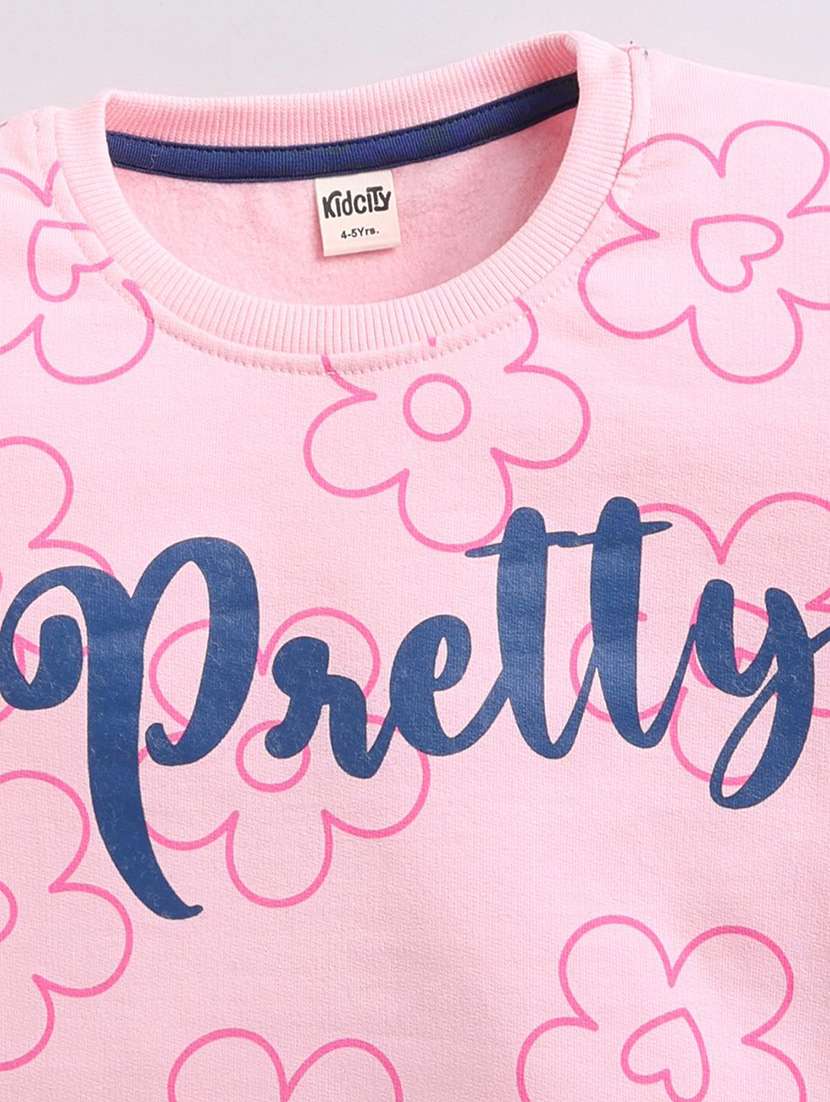 girls printed long sleeve sweatshirt - 22303101 -  Standard Image - 2
