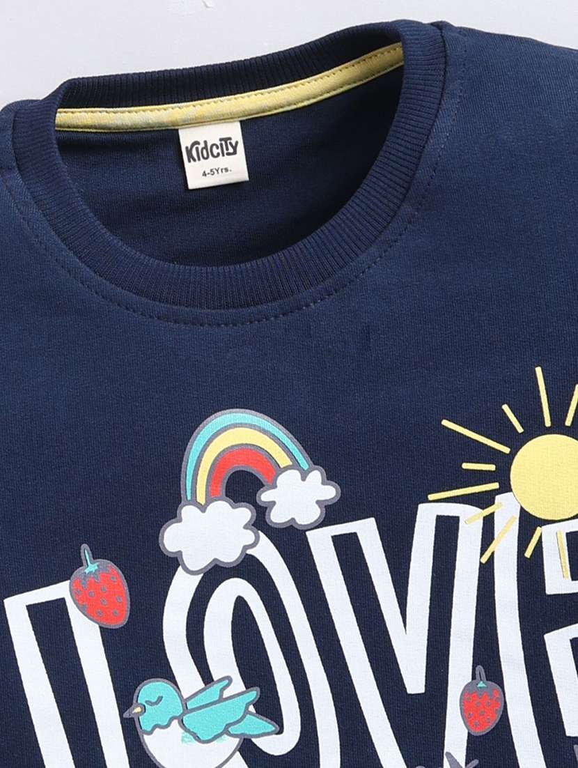 girls typographic long sleeve sweatshirt - 22303104 -  Standard Image - 2