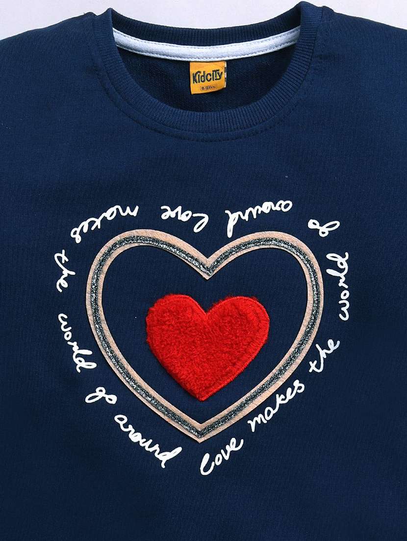 girls printed long sleeve sweatshirt - 22303111 -  Standard Image - 2