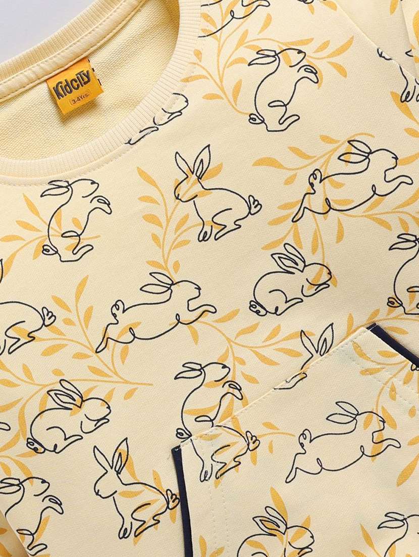 girls printed long sleeve sweatshirt - 22303112 -  Standard Image - 2