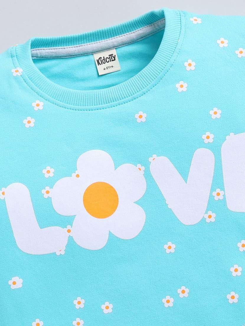 girls printed long sleeve sweatshirt - 22303115 -  Standard Image - 2