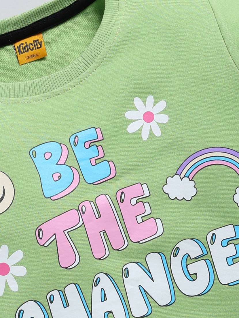 girls printed long sleeve sweatshirt - 22303117 -  Standard Image - 2