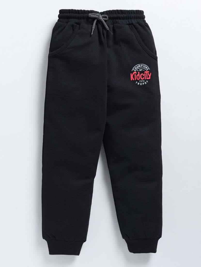 kids printed mid rise jogger