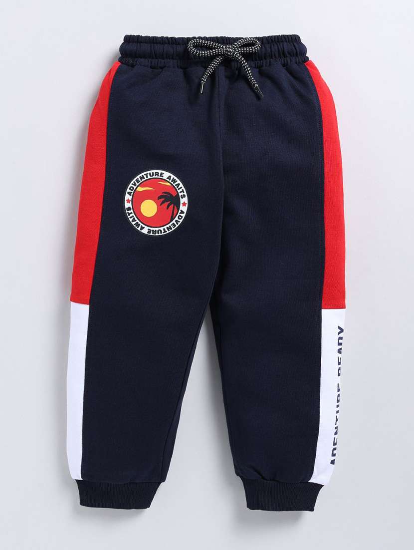 boys printed mid rise jogger