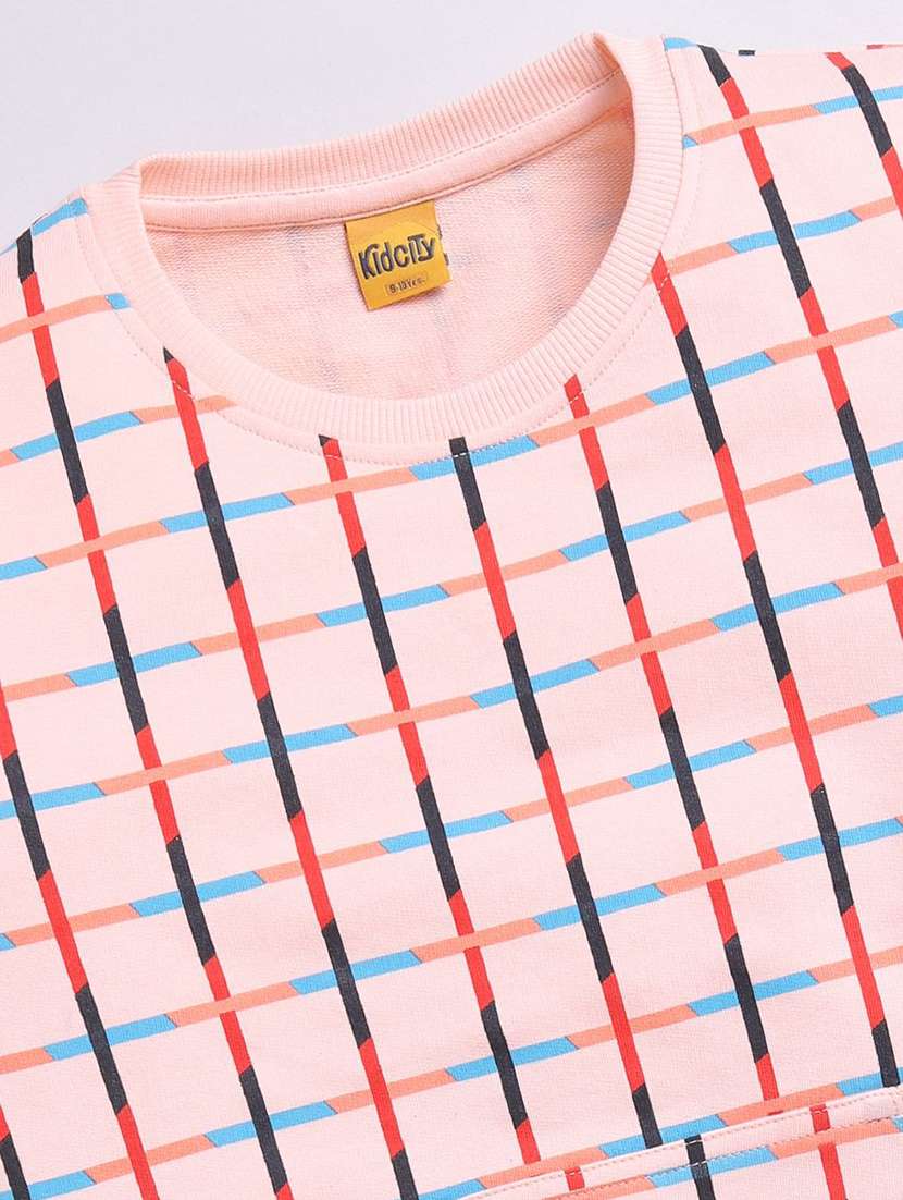peach cotton all over print sweatshirt - 22303166 -  Standard Image - 2