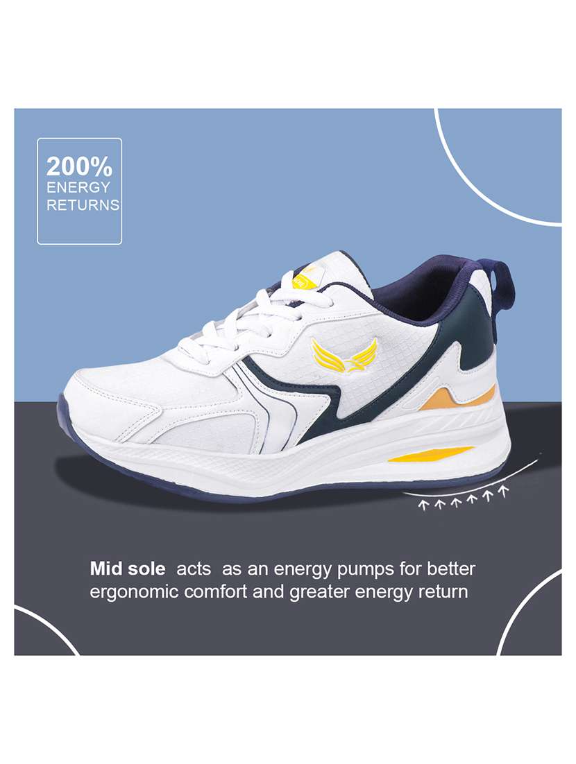 men white lace up sport shoe - 22303502 -  Standard Image - 2