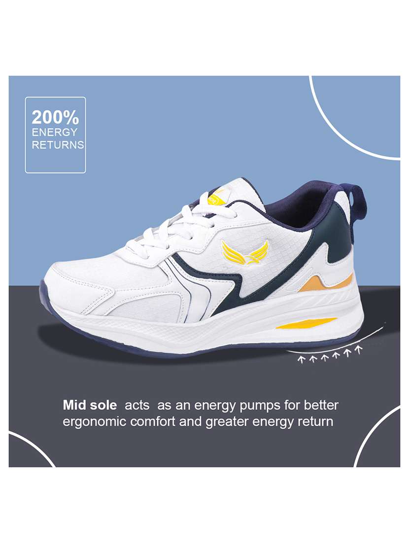 men white lace up sport shoe - 22303505 -  Standard Image - 2