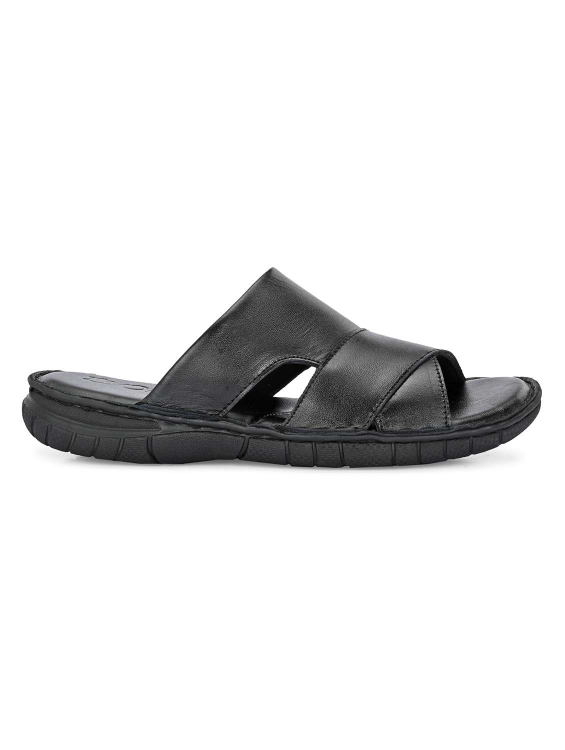 men black slip on sandal - 22303518 -  Standard Image - 2