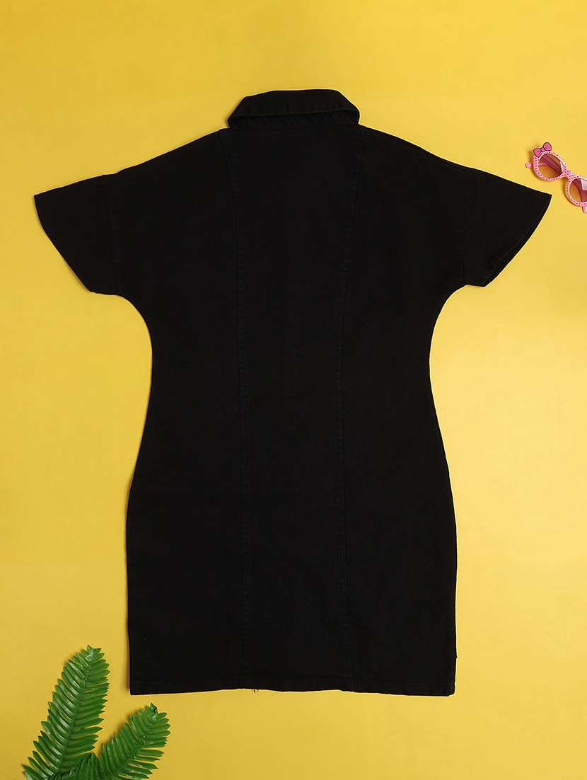 black cotton shirt dress - 22303754 -  Standard Image - 2