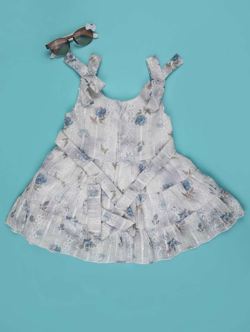 girls printed sleeveless flared frock - 22304199 -  Standard Image - 2