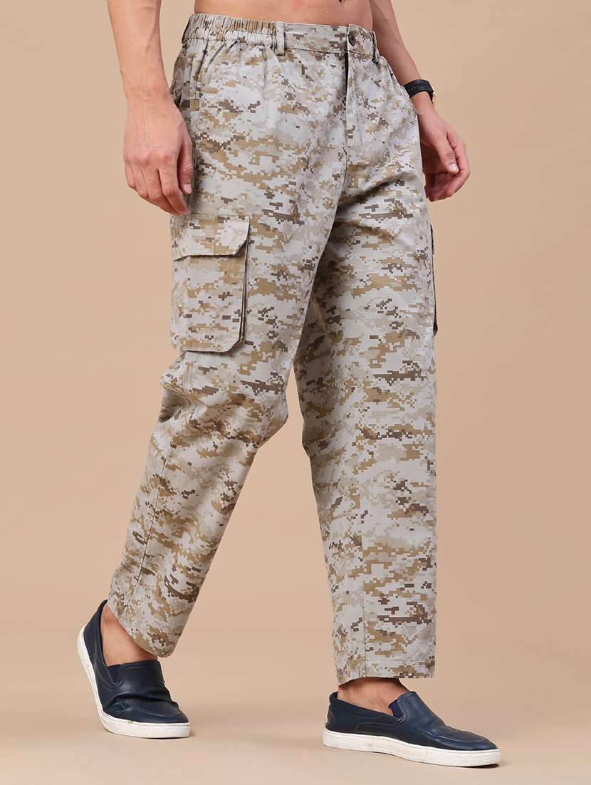 men printed mid rise cargo pant - 22304702 -  Standard Image - 2