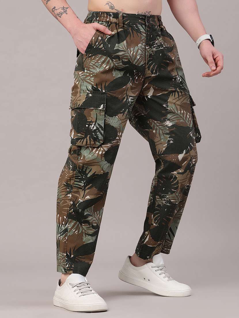 men printed mid rise cargo pant - 22304703 -  Standard Image - 2