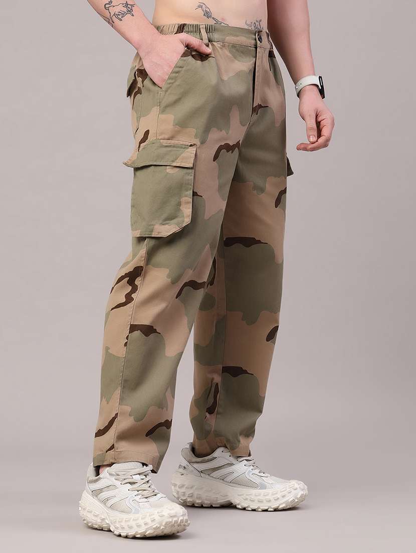 Men Printed Mid Rise Cargo Pant - 22304704 -  Standard Image - 2