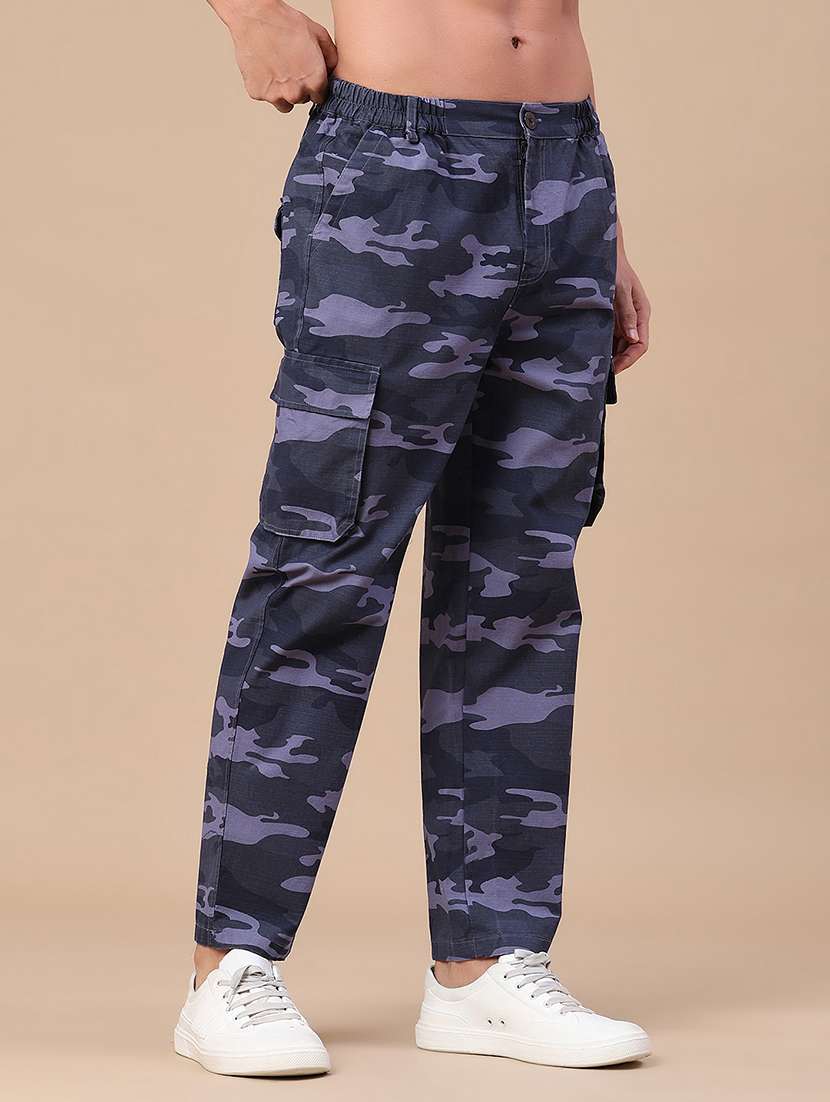men printed mid rise cargo pant - 22304705 -  Standard Image - 2
