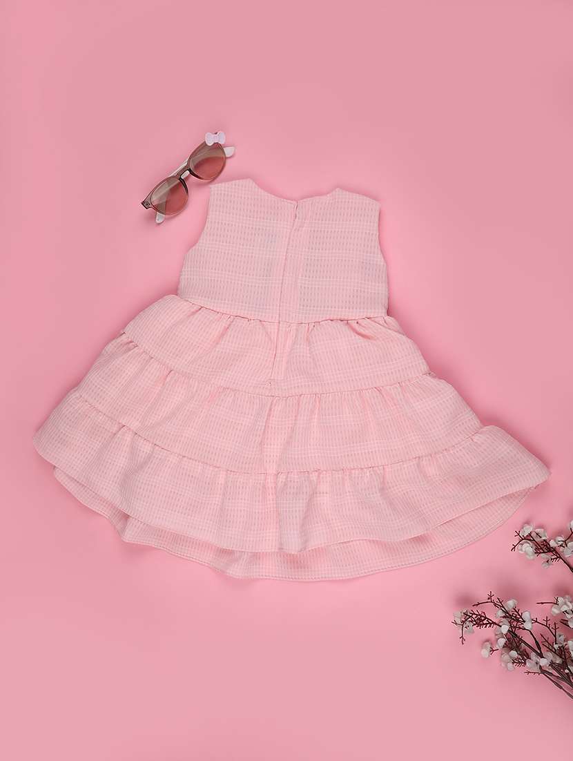 girls self designed sleeveless flared frock - 22304762 -  Standard Image - 2