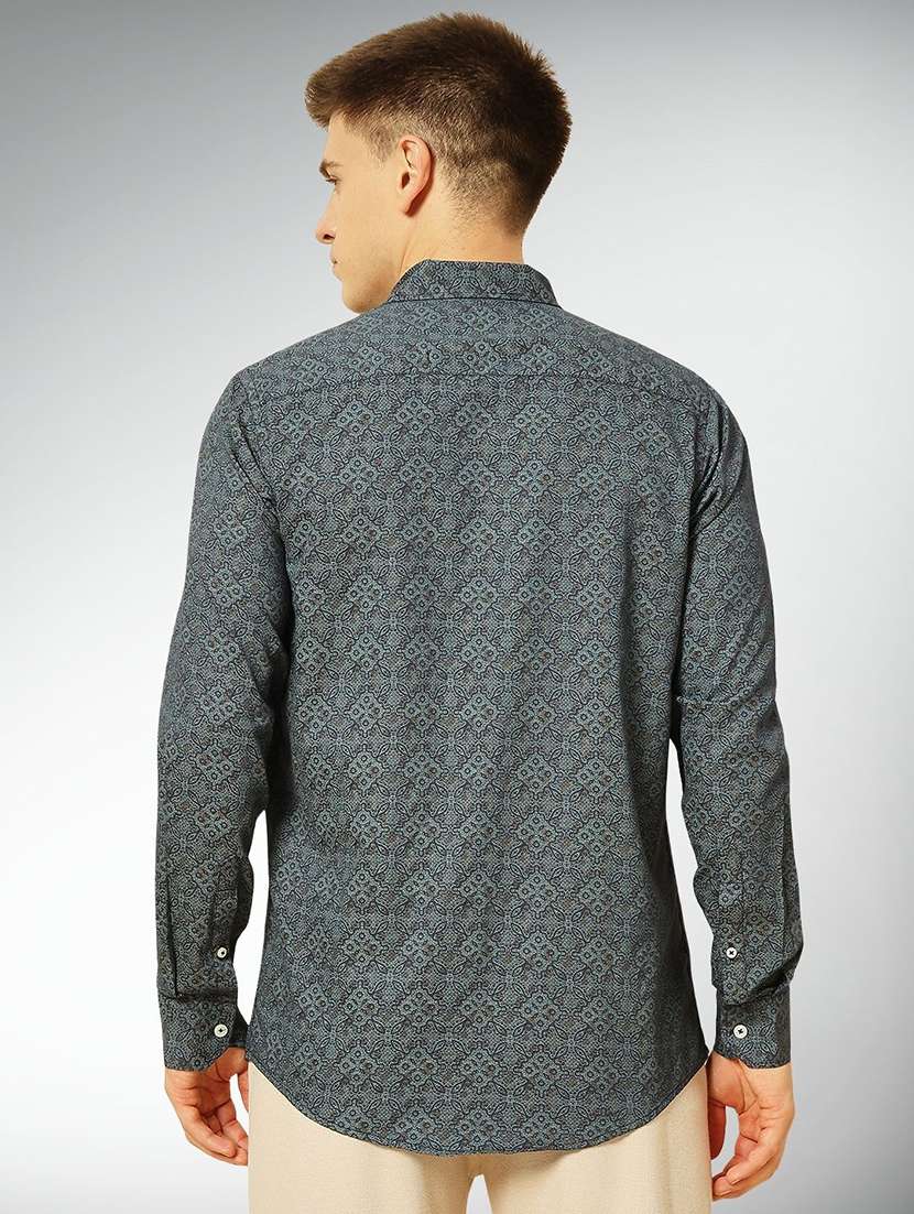 men printed long sleeve regular fit casual shirt - 22305081 -  Standard Image - 2