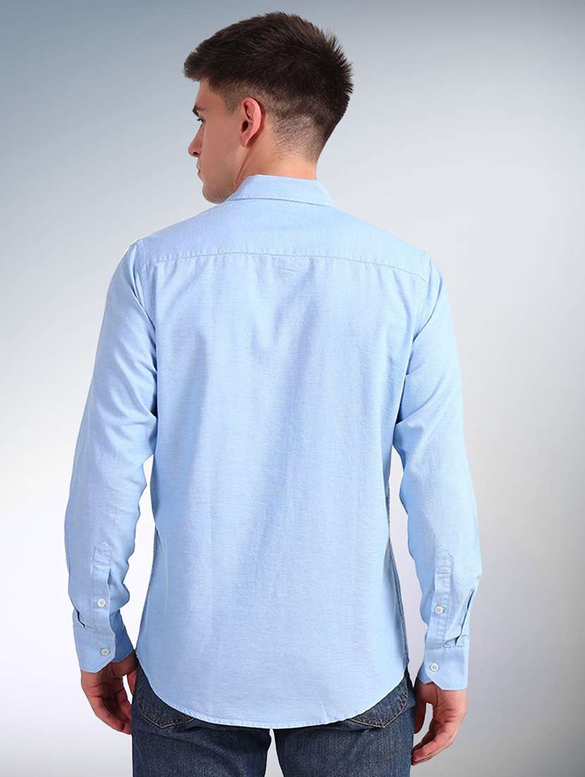 men solid long sleeve regular fit casual shirt - 22305082 -  Standard Image - 2
