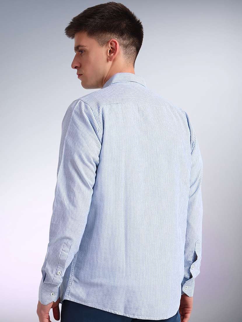 men striped long sleeve regular fit casual shirt - 22305083 -  Standard Image - 2