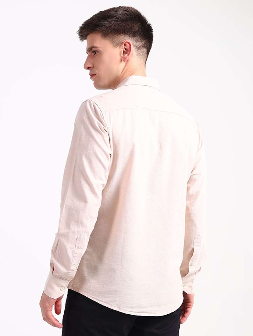 men solid long sleeve regular fit casual shirt - 22305096 -  Standard Image - 2