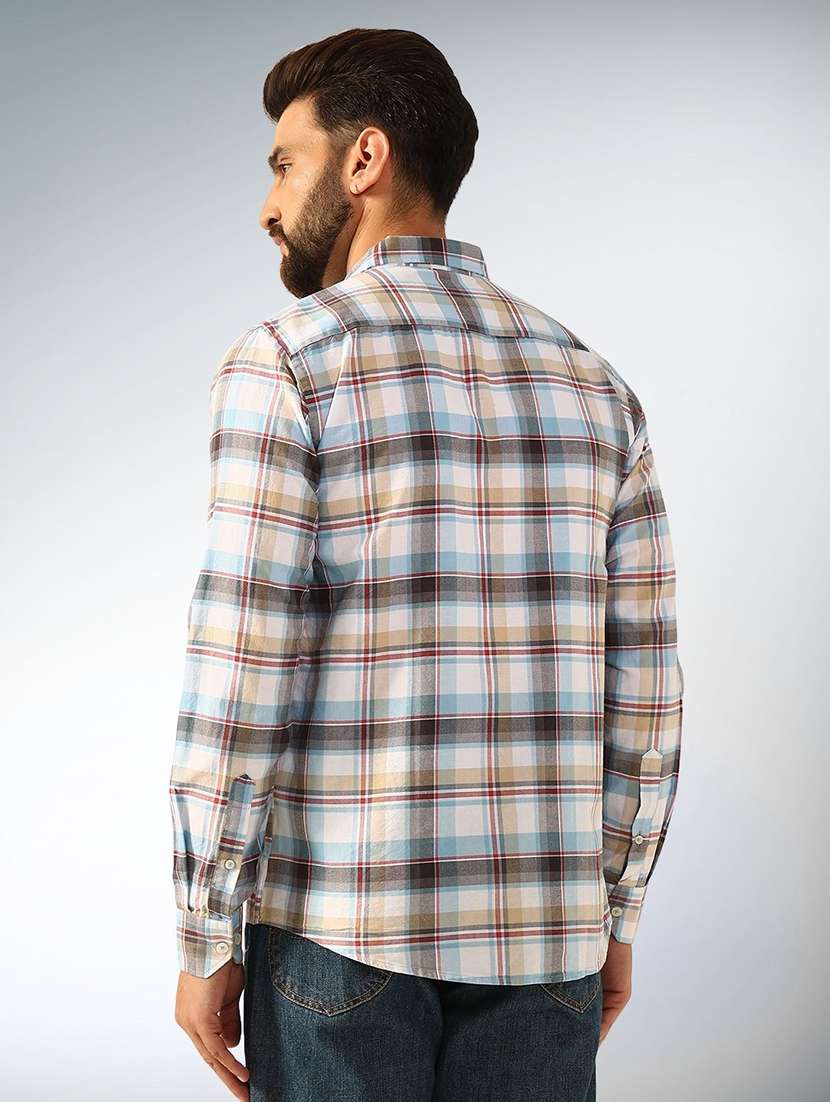 men checkered long sleeve regular fit casual shirt - 22305097 -  Standard Image - 2