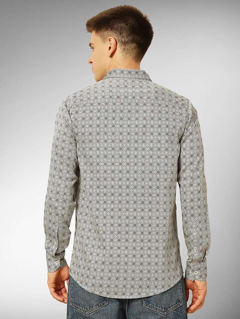 men printed long sleeve regular fit casual shirt - 22305111 -  Standard Image - 2