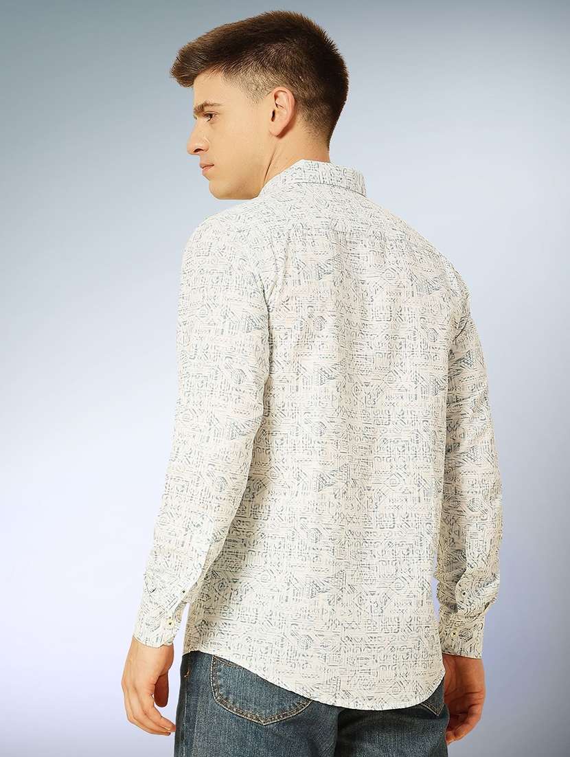 men printed long sleeve regular fit casual shirt - 22305113 -  Standard Image - 2
