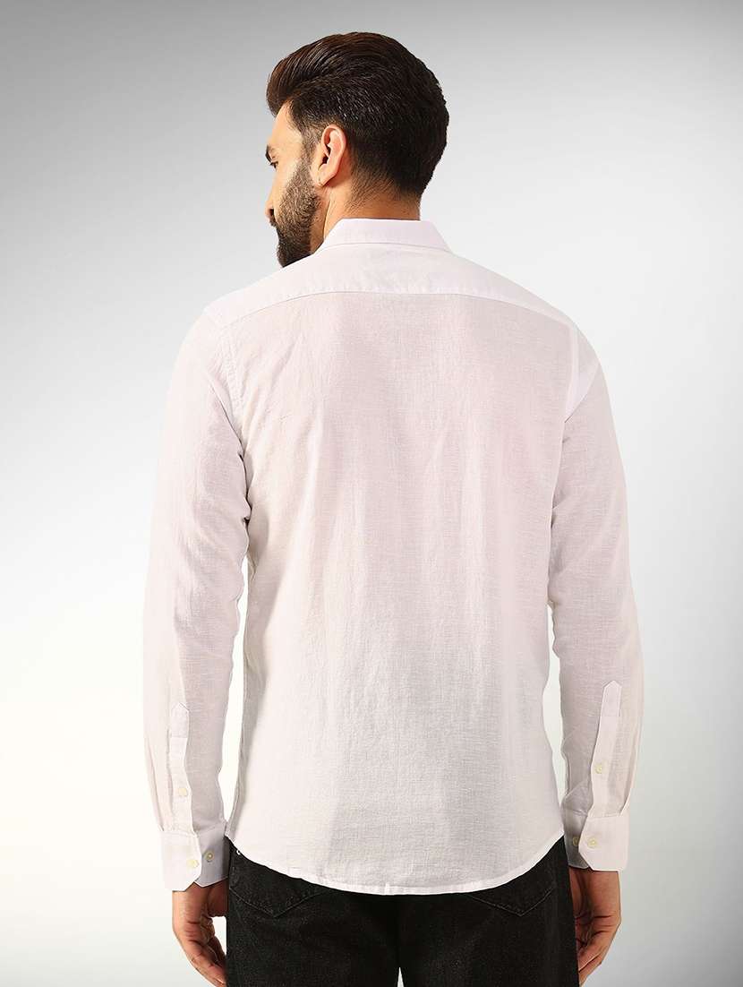 men solid long sleeve regular fit casual shirt - 22305127 -  Standard Image - 2