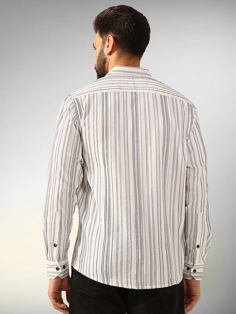men striped long sleeve regular fit casual shirt - 22305128 -  Standard Image - 2