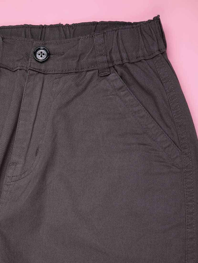 girls solid mid rise cargo - 22305310 -  Standard Image - 2