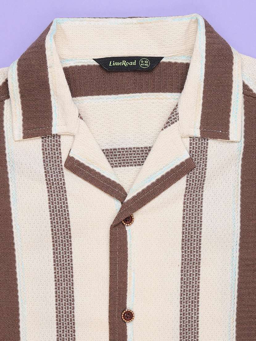 boys striped short sleeve casual shirt - 22305385 -  Standard Image - 2