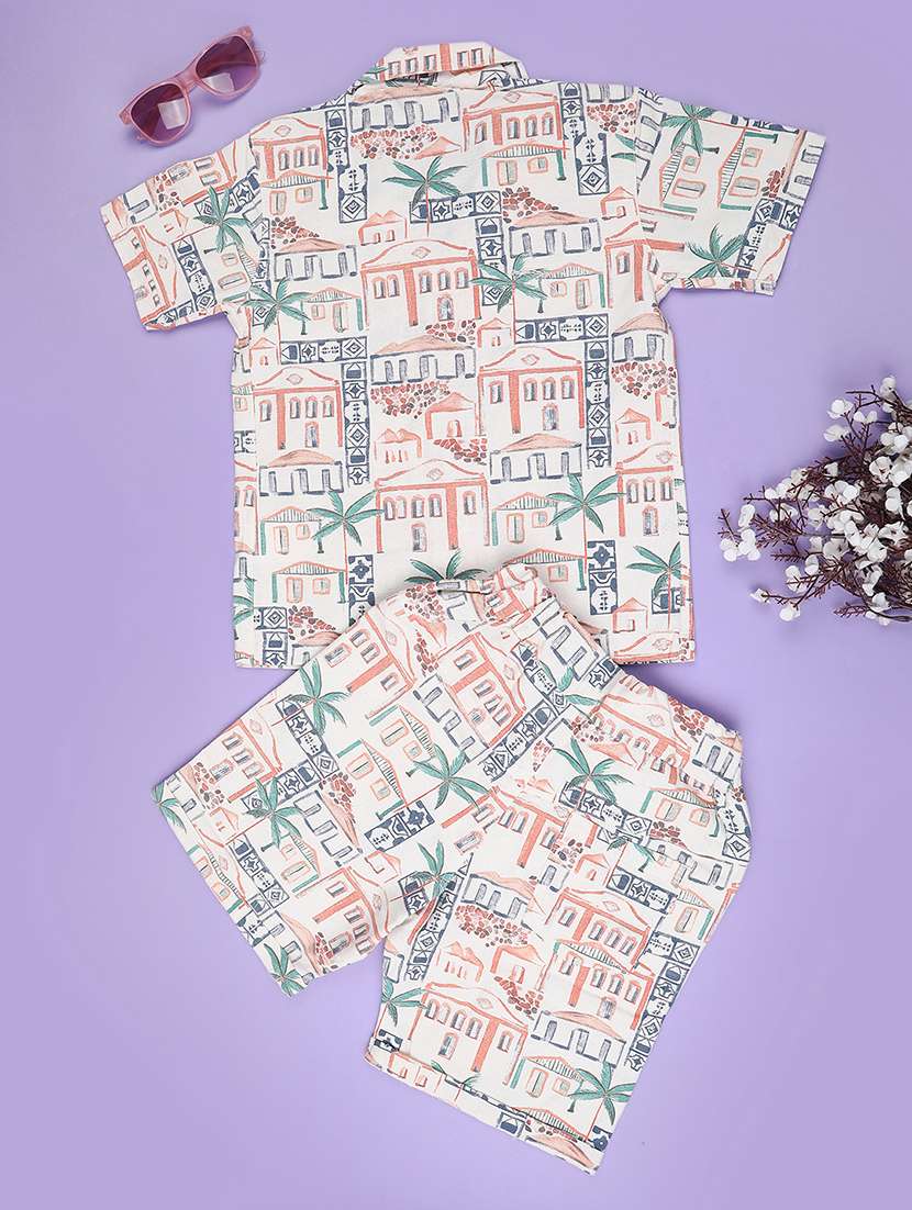 orange cotton suit sets twin & dungree - 22305434 -  Standard Image - 2