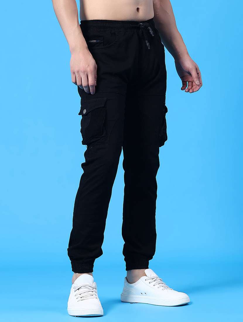 black cotton joggers - 22305460 -  Standard Image - 2