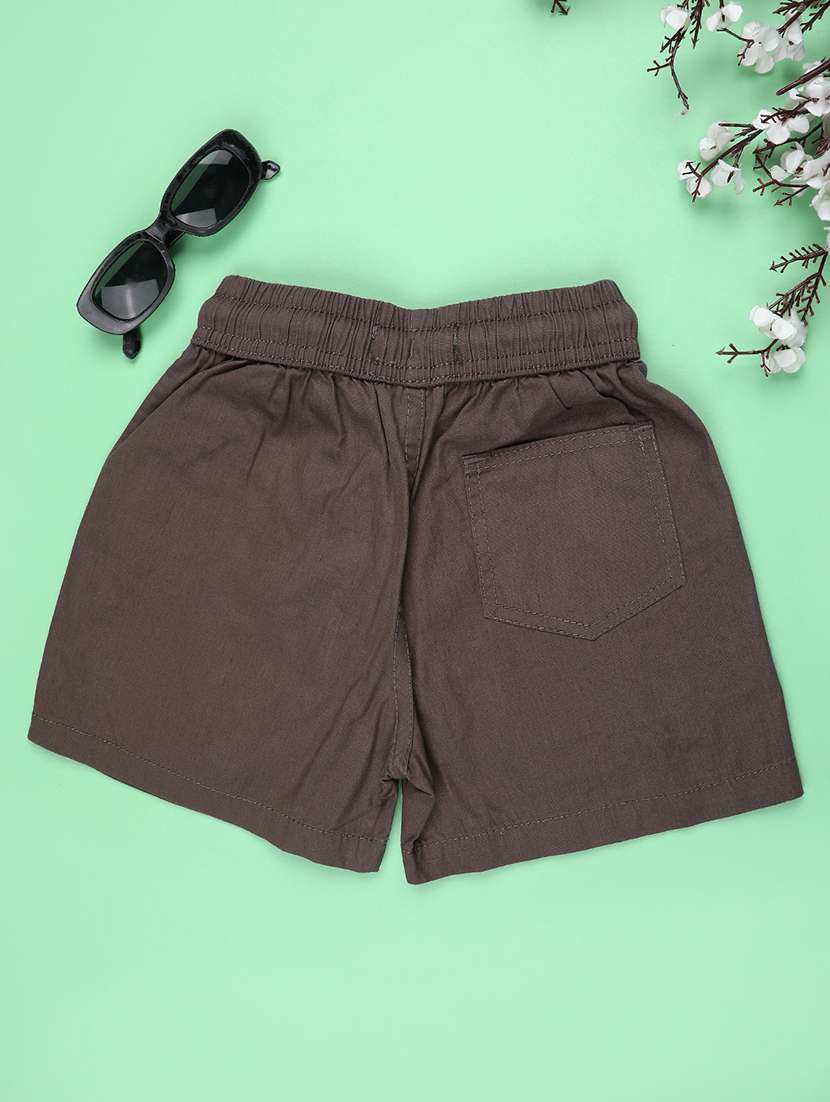 brown cotton shorts & three fourth - 22305493 -  Standard Image - 2